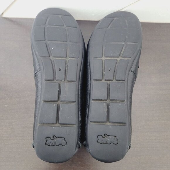 Coach Marley Driver Women's Size 8B Black Leather Loafers Slip on 10CT - Picture 9 of 10